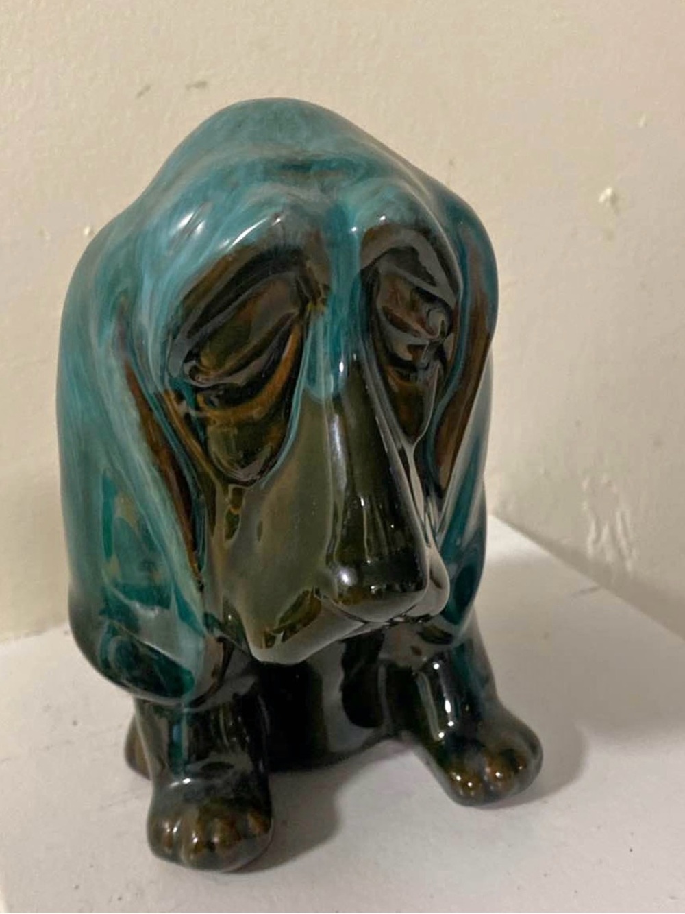 Bassett hound blue mountain pottery 1970’s  Dog bank